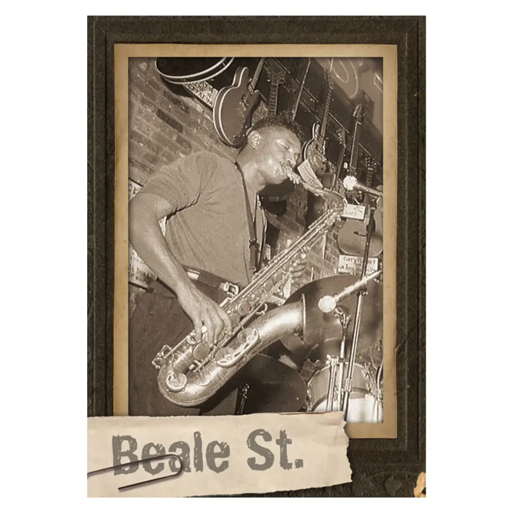 [MSP2096] Memphis Postcards - Beale Sax - Pack of 50