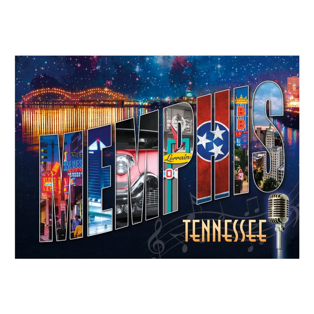 Memphis Postcards - Night Sky Name - Pack of 50