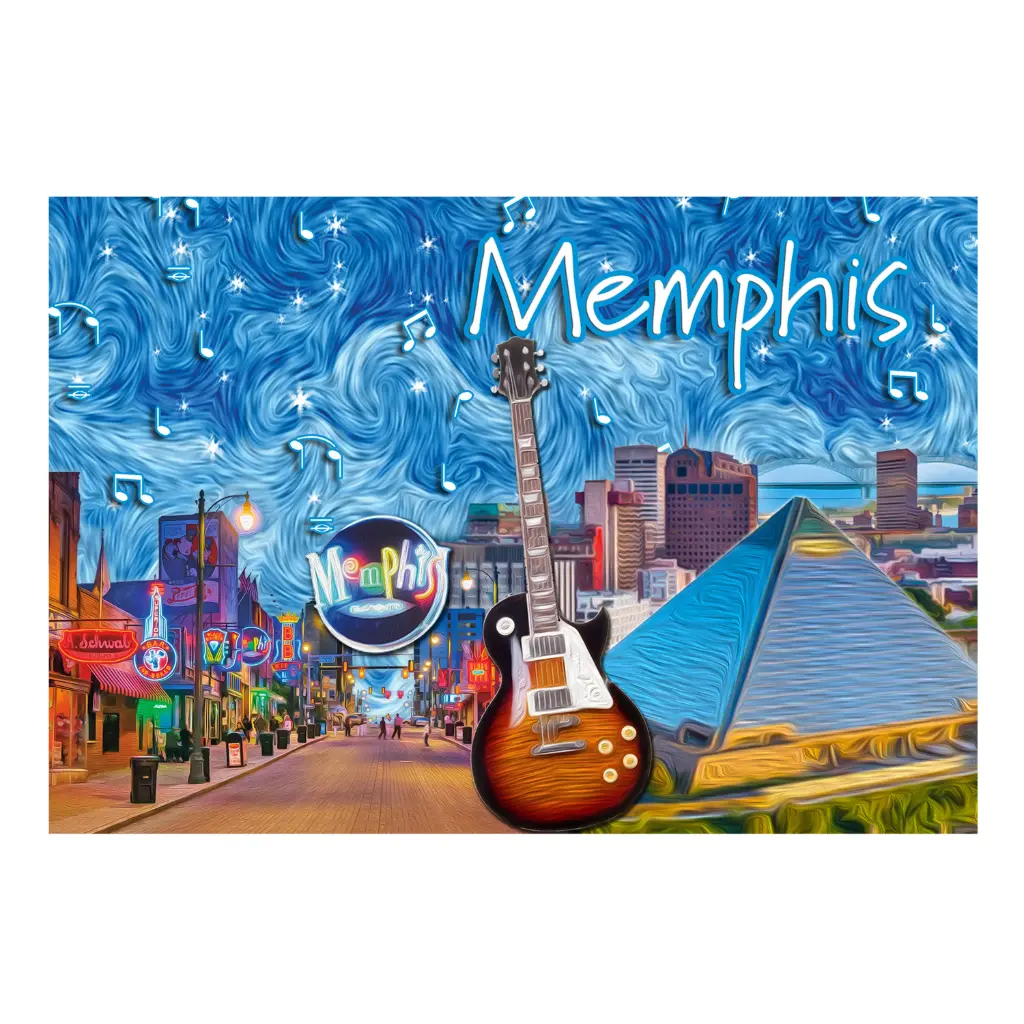 Memphis Postcards - Starry Night - Pack of 50