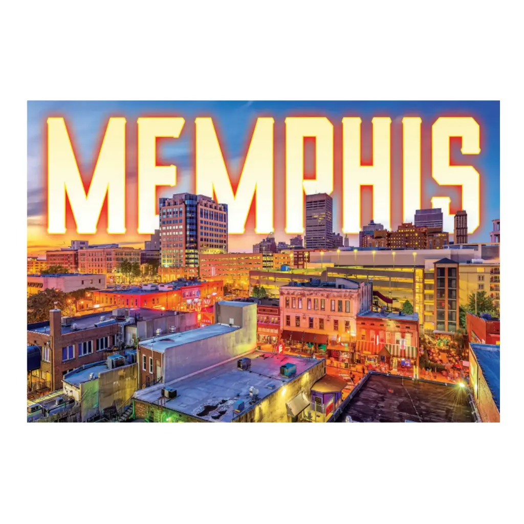 Memphis Postcards - Sunset Name - Pack of 50