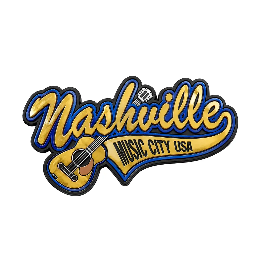 [N4725] Nashville Magnet - Guitar Music City