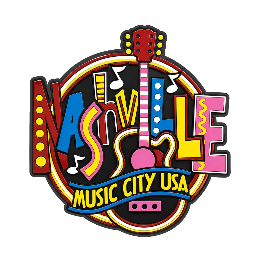 [N4728] Nashville Magnet - Round Neon