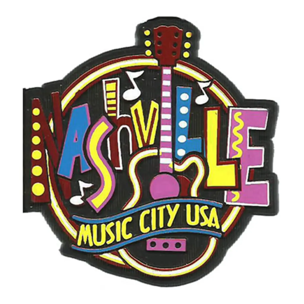 Nashville Magnet - Round Neon