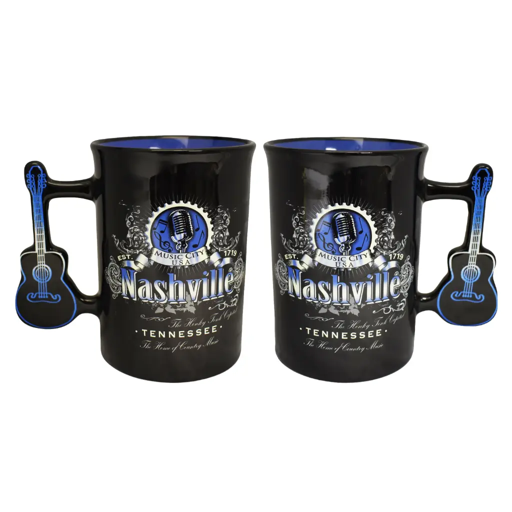 [N4744] Nashville Mug - Music City w/ Guitar Handle