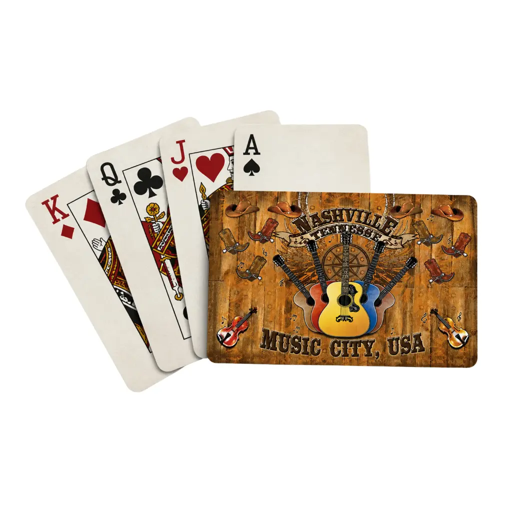 [N4805] Nashville Playing Cards - Wood Panel