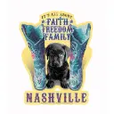 Nashville Sticker - Faith Puppy