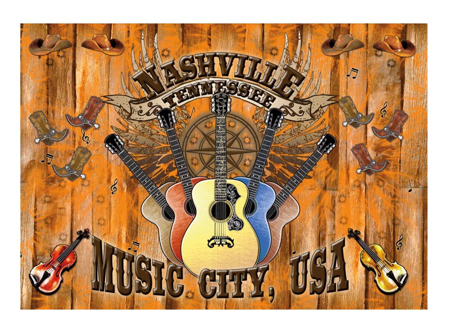 Nashville Postcards - Wood Panel - Pack of 50