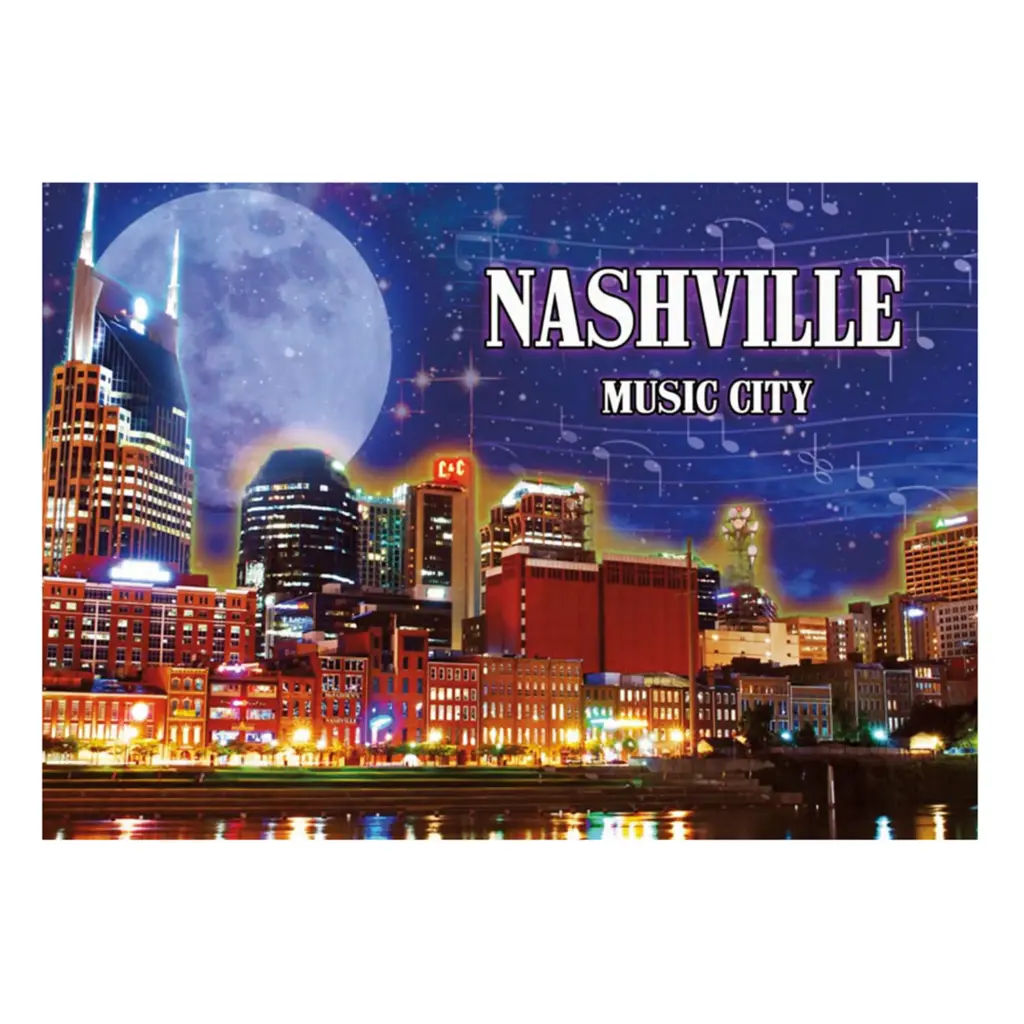 [N5132] Nashville Postcards - Night Skyline - Pack of 50