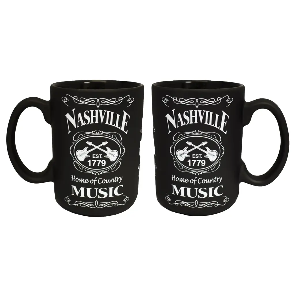 [N5386] Nashville Mug - Blk & Wht Est.