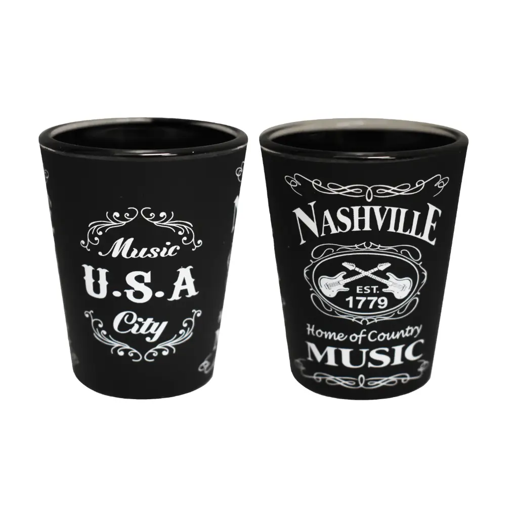 [N5388] Nashville Shot Glass - Blk & Wht