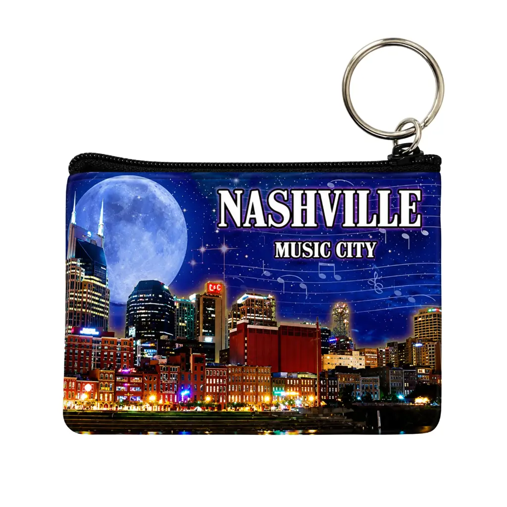 Nashville Keychain Coin/Purse - Night Skyline