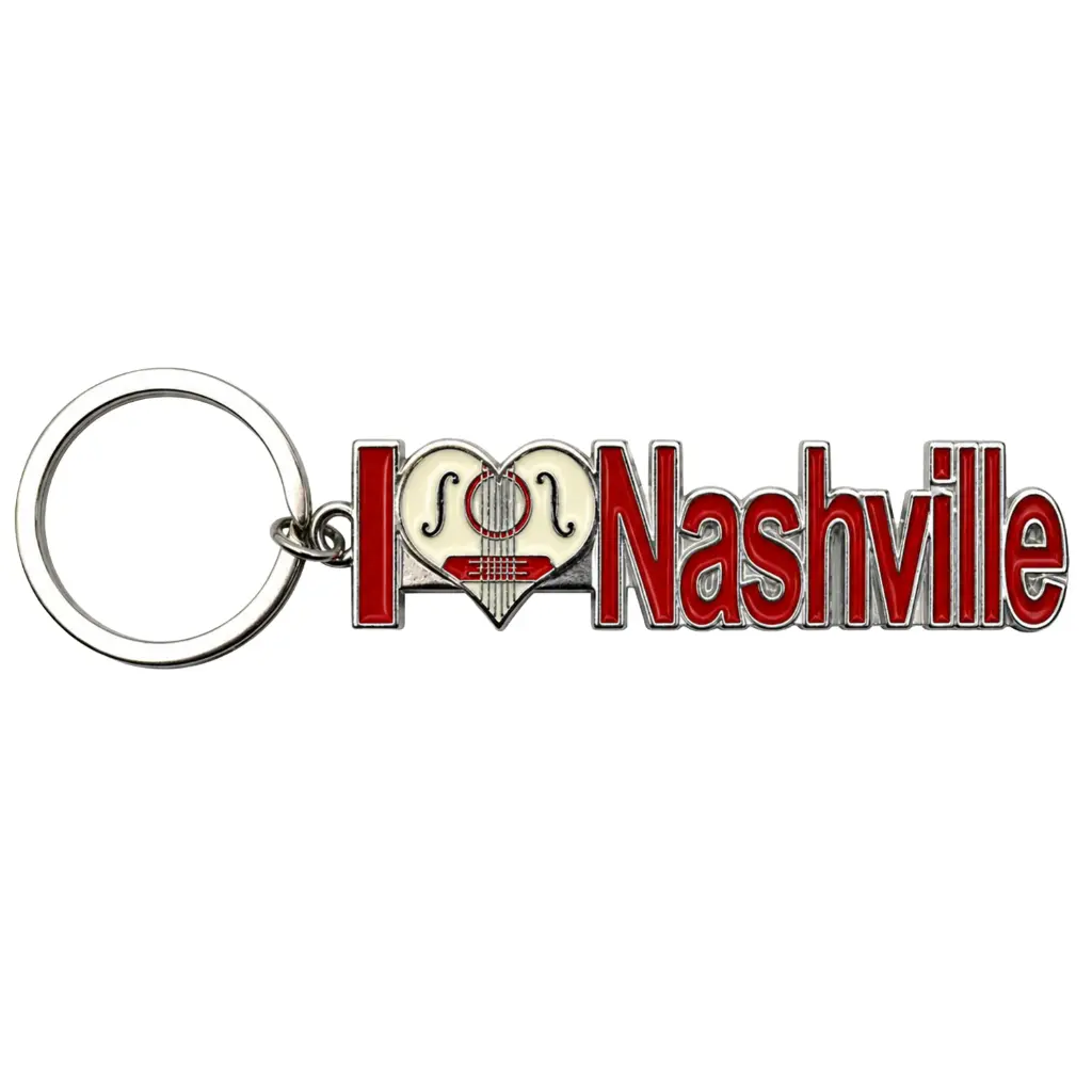 [N5494] Nashville Keychain - I Heart Guitar