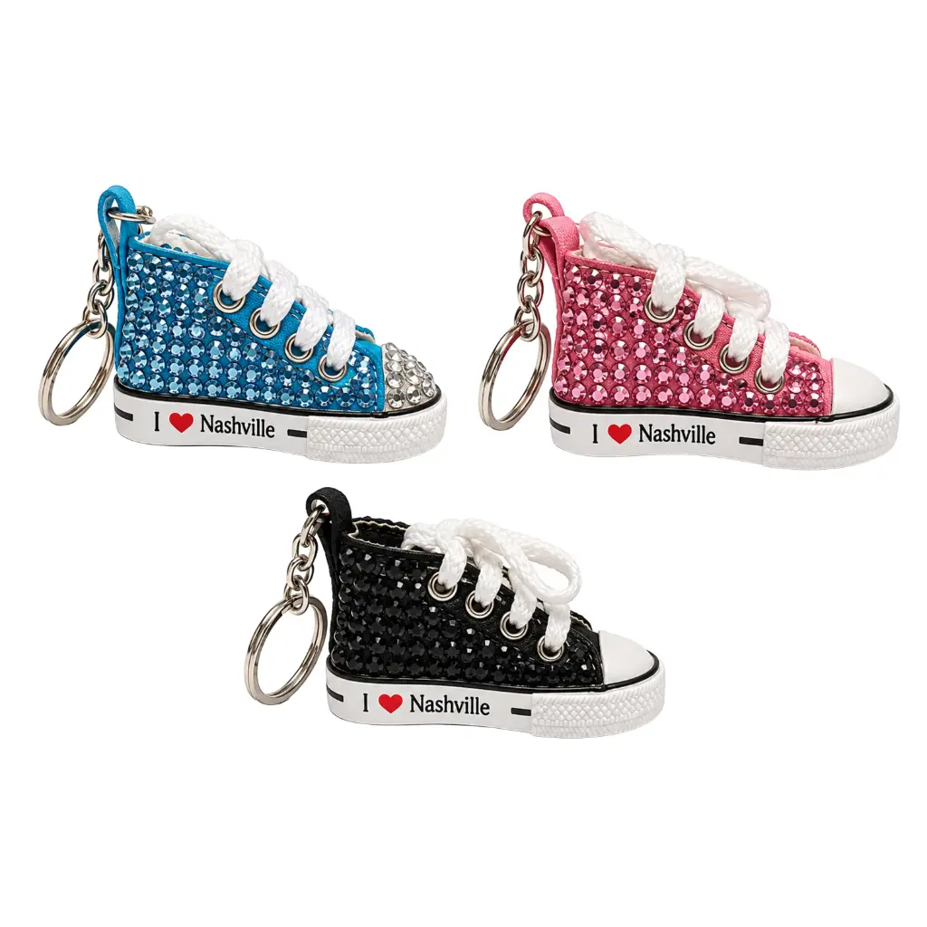 [N5767] Nashville Keychain - Shoe 3 Colors - 3pc Set