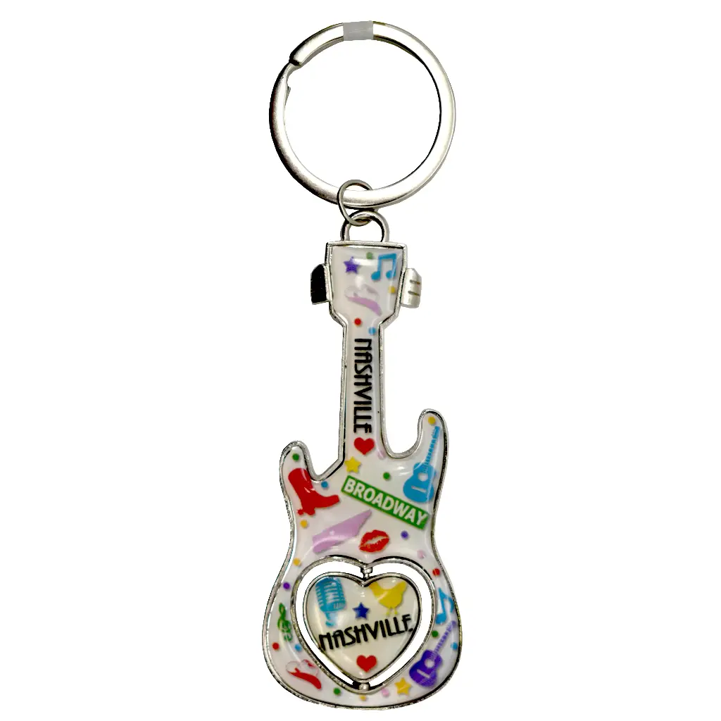 Nashville Keychain - Icons Guitar Spinner