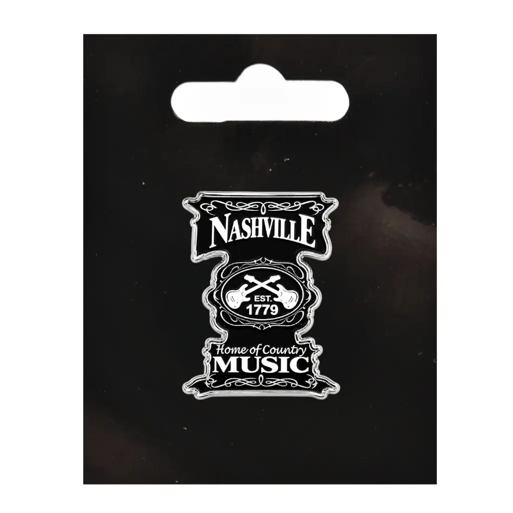[N5962] Nashville Pin - Blk & Wht Est.
