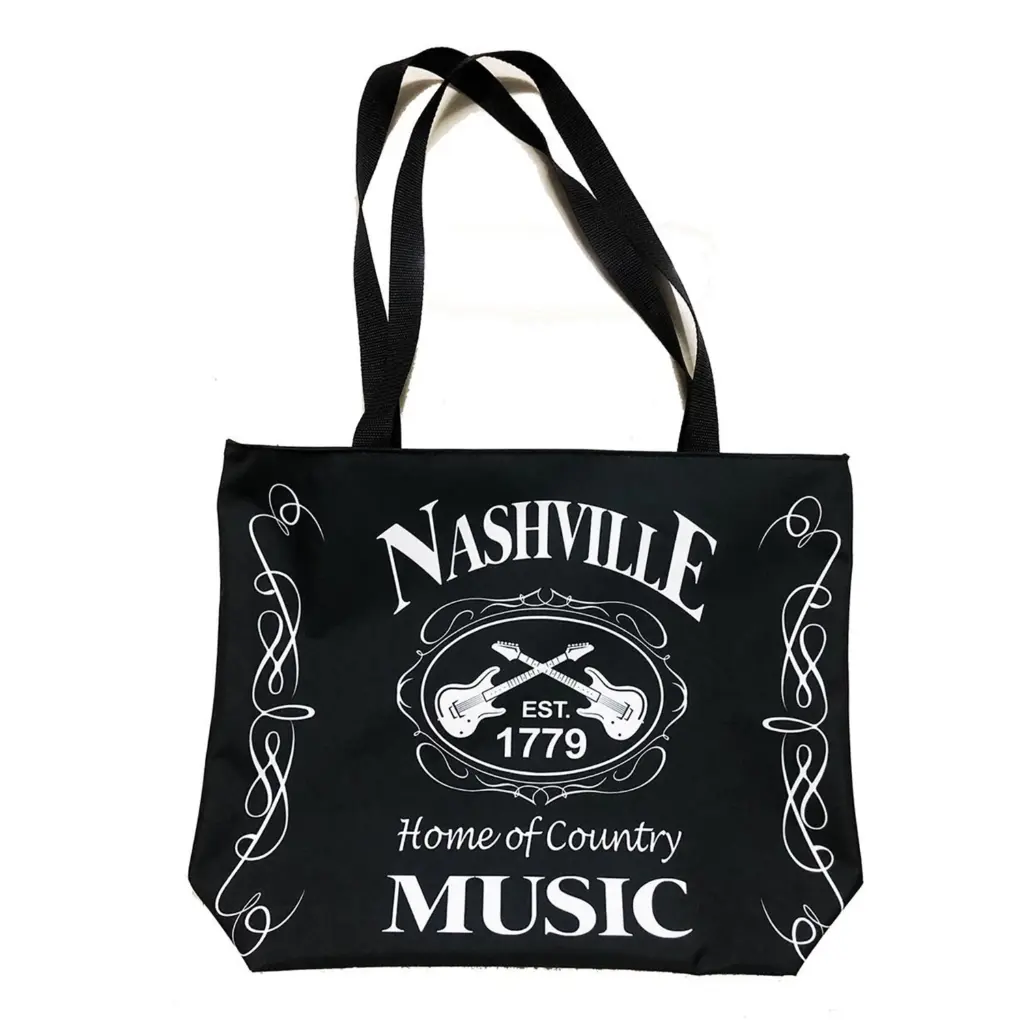 Nashville Tote Bag - Blk & Wht Est.