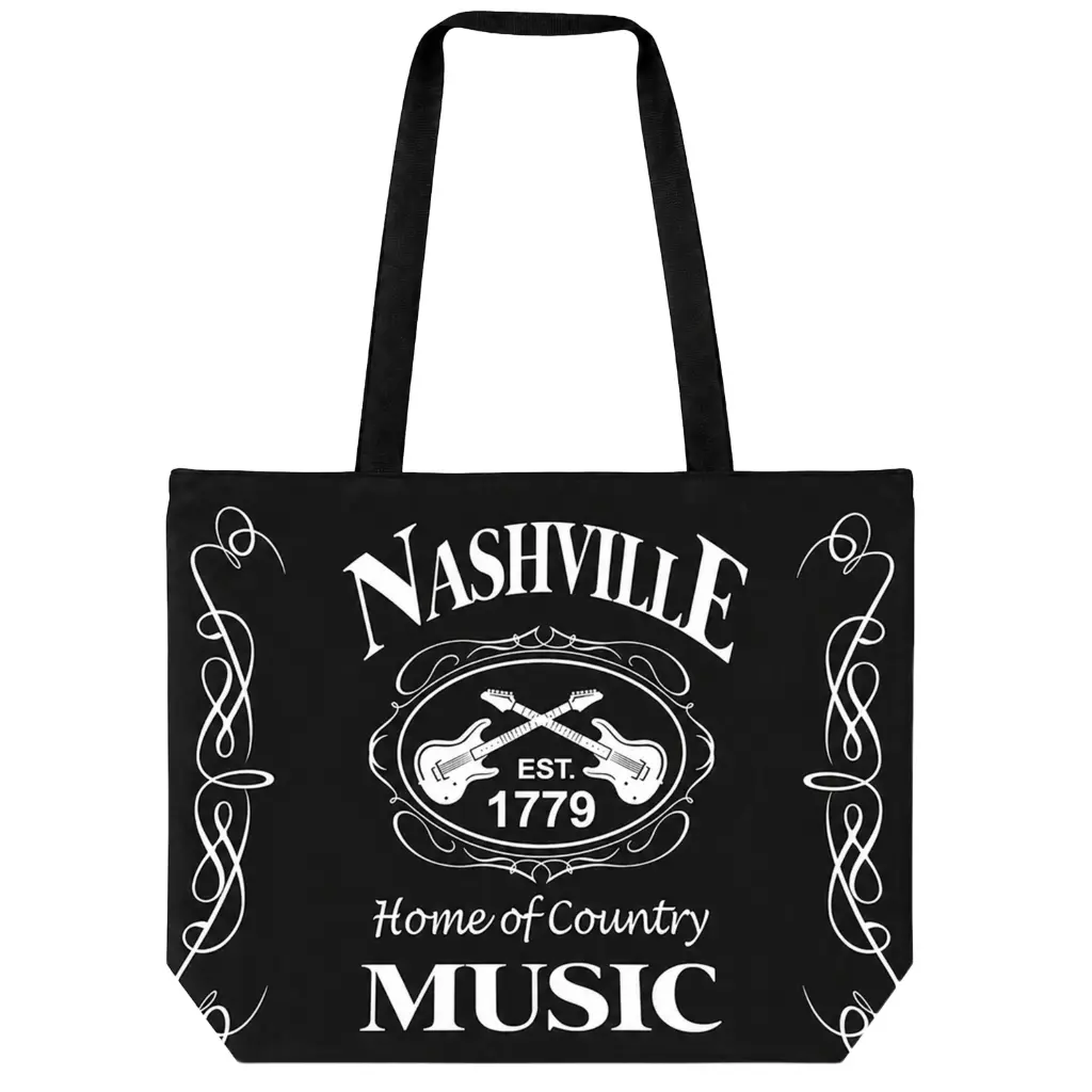 Nashville Tote Bag - Blk & Wht Est.