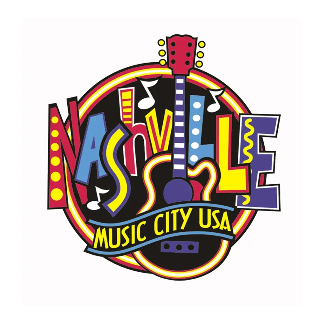 Nashville Sticker - Round Neon