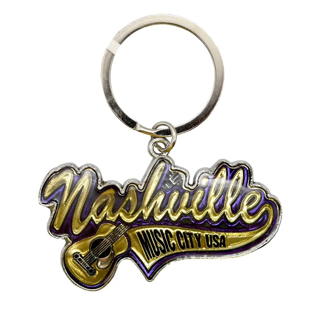 Nashville Keychain - Guitar Metallic