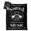 Nashville Throw Blanket - "Black & White Est"