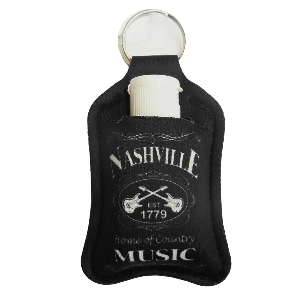 Nashville Keychain w/Multiuse Pouch - Blk & Wht