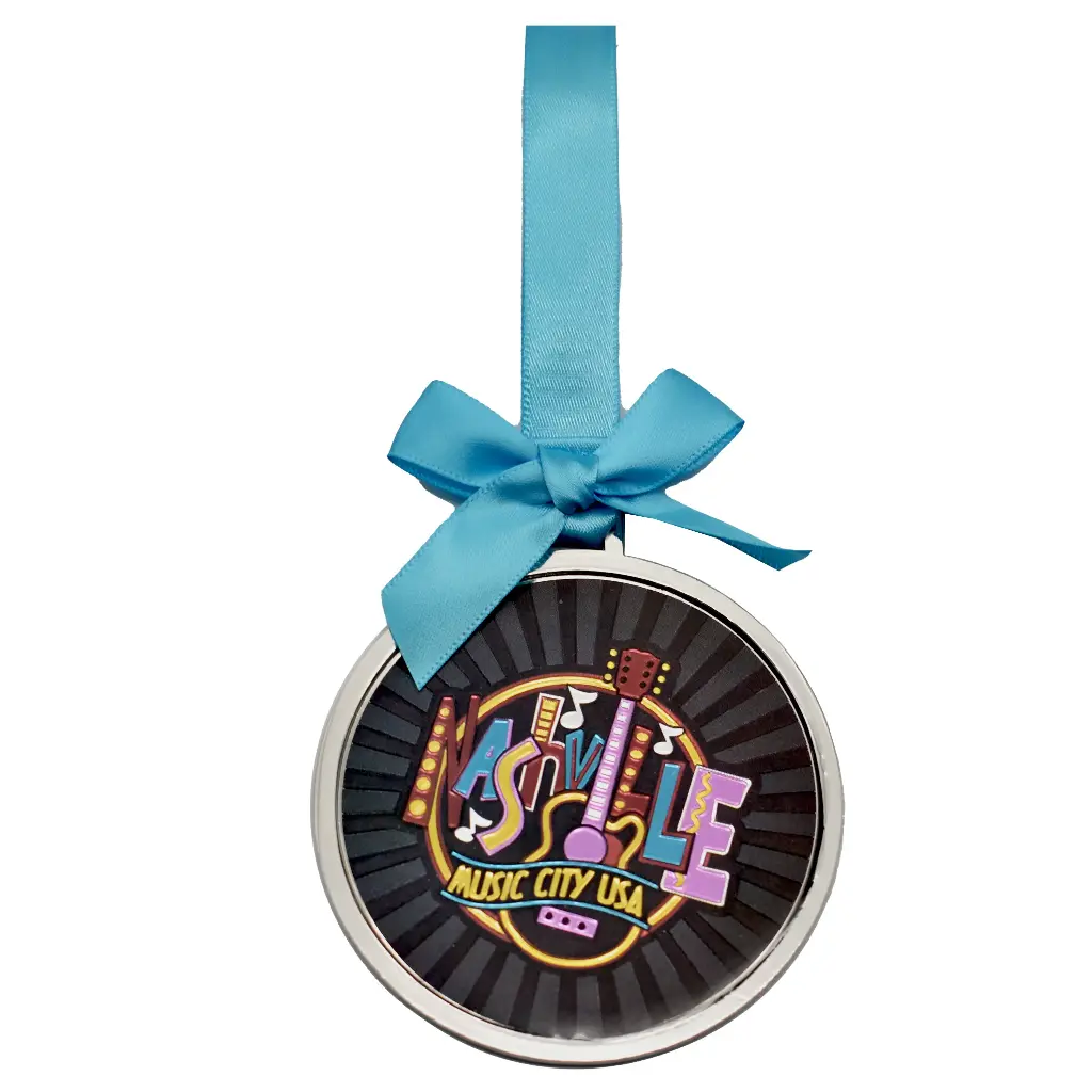 [N6502] Nashville Ornament - Round Neon Foil