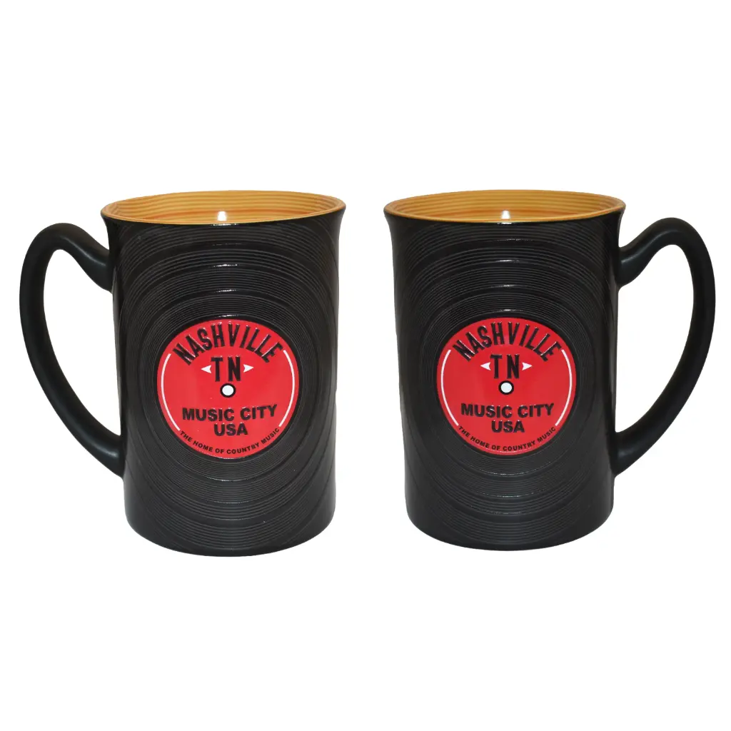 [N6782] Nashville Mug - Record Embossed