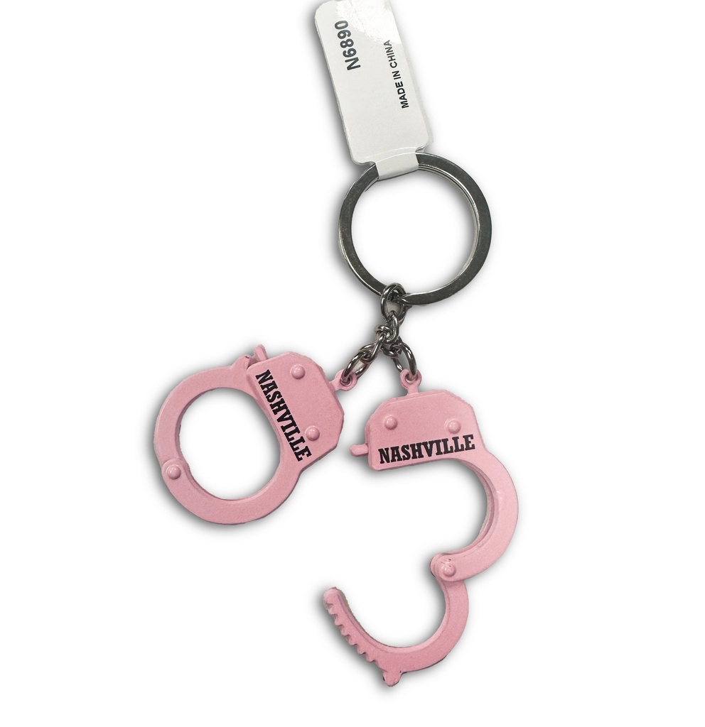 Nashville Keychain - Handcuffs Pink