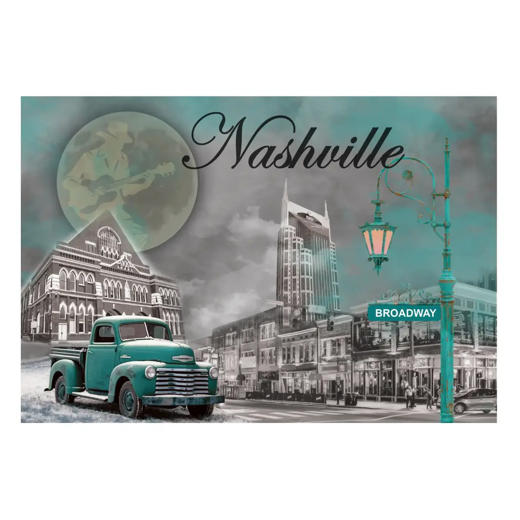 [N6944] Nashville Postcards - Smoky Night - Pack of 50