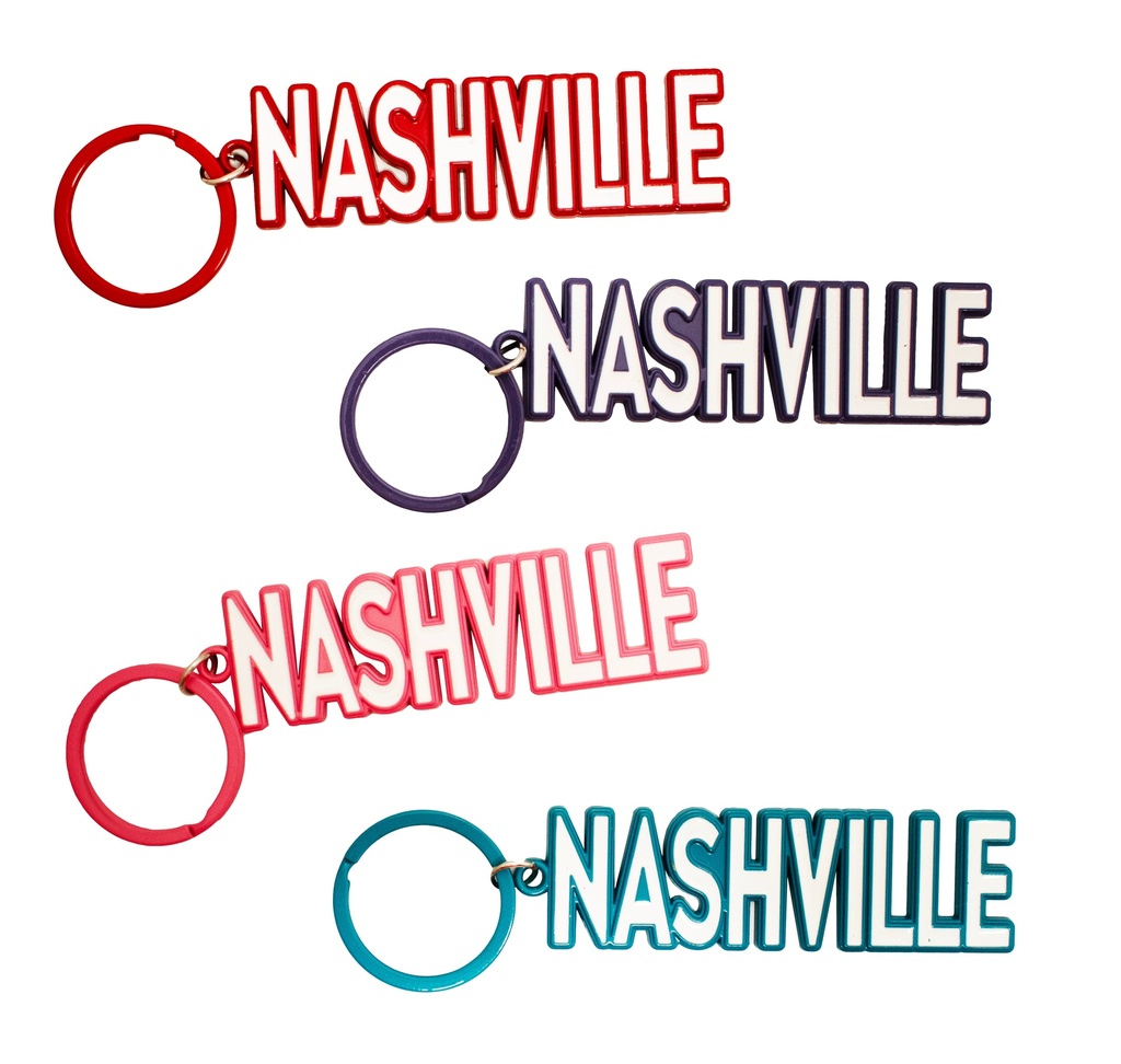 [N6952] Nashville Keychain - Name Assorted - 4pc Set