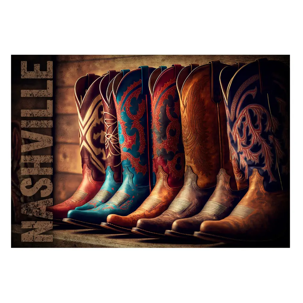 Nashville Postcards - Cowboy Boots - Pack of 50