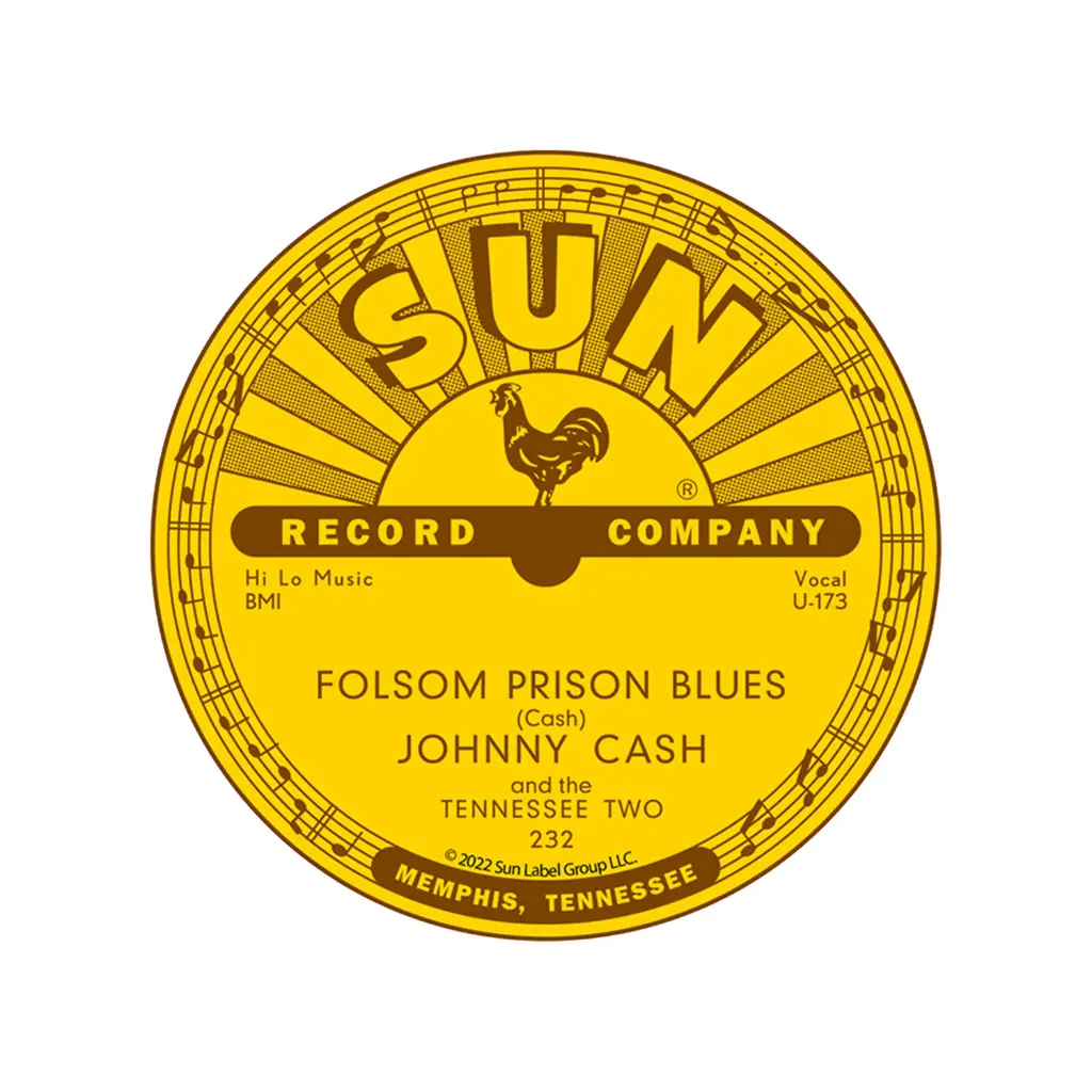 Sun Record Sticker - Johnny Cash Folsom Prison