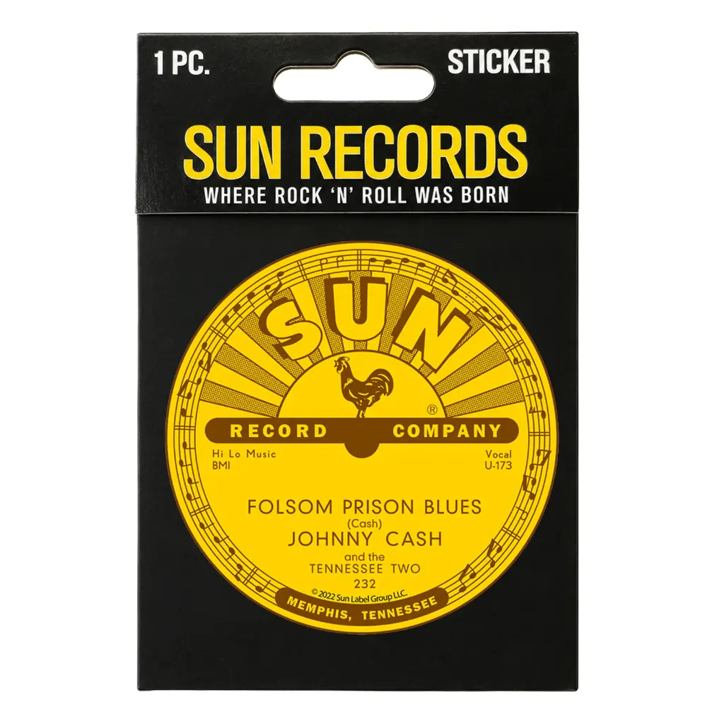 [SR6455] Sun Record Sticker - Johnny Cash Folsom Prison