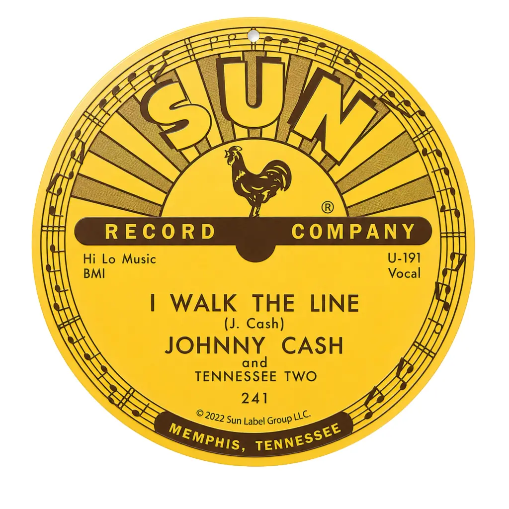 [SR6466] Sun Record Tin Sign - Johnny Cash I Walk The Line