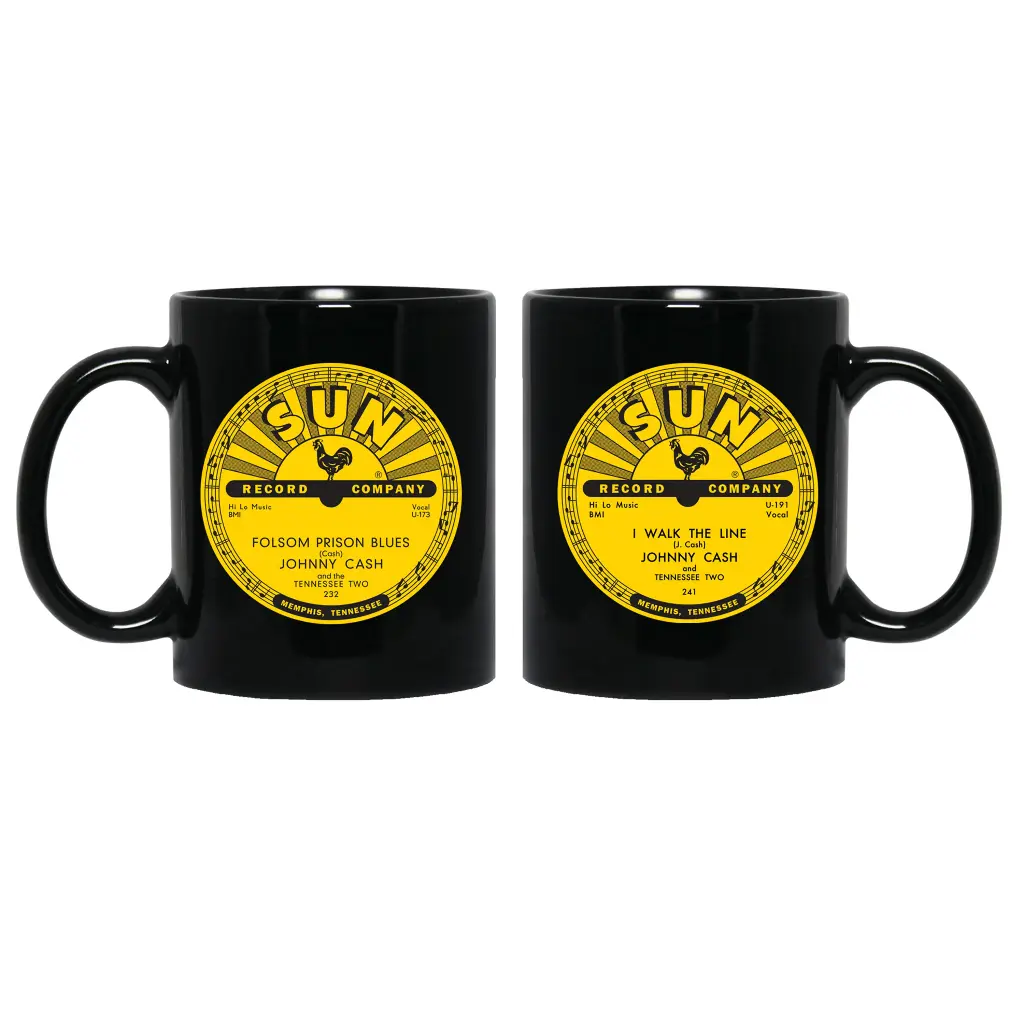 Sun Record Mug - Johnny Cash I Walk The Line/ Folsom Prison