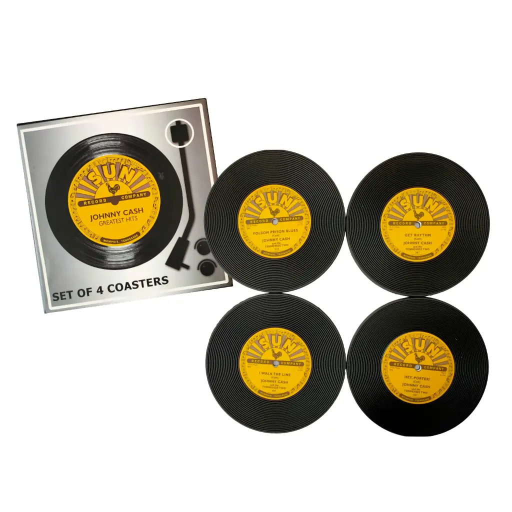 [SR6661] Sun Record Coasters - Johnny Cash Folsom - 4pc Set