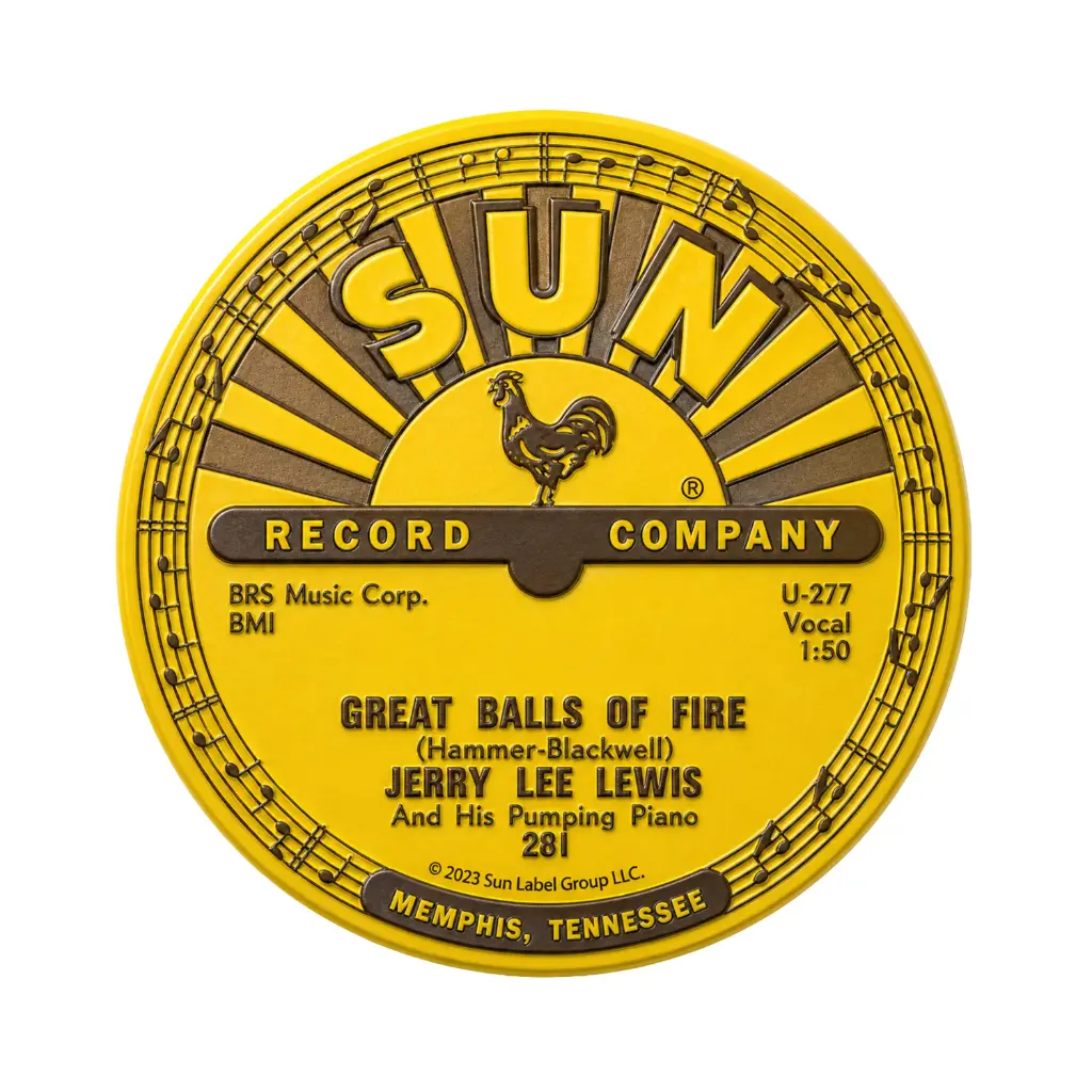 [SR6711] Sun Record Magnet - Jerry Lee Lewis Great Balls of Fire