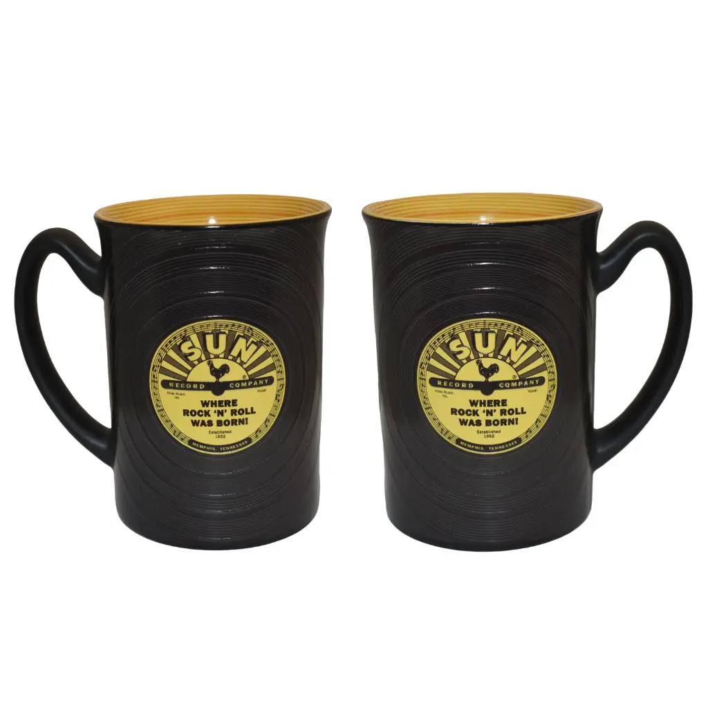 Sun Record Mug - Where Rock 'N' Roll Was Born - Embossed Record