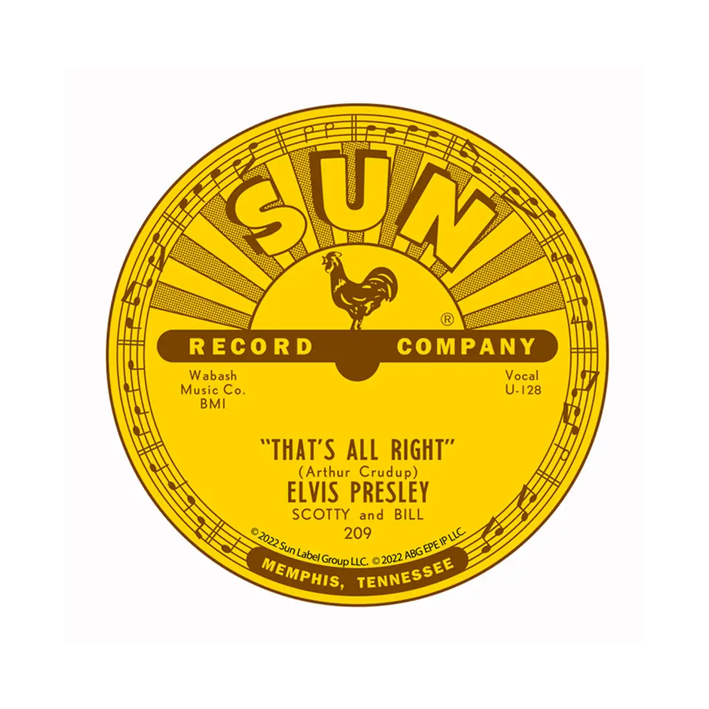 Sun Record Sticker - Elvis That's All Right