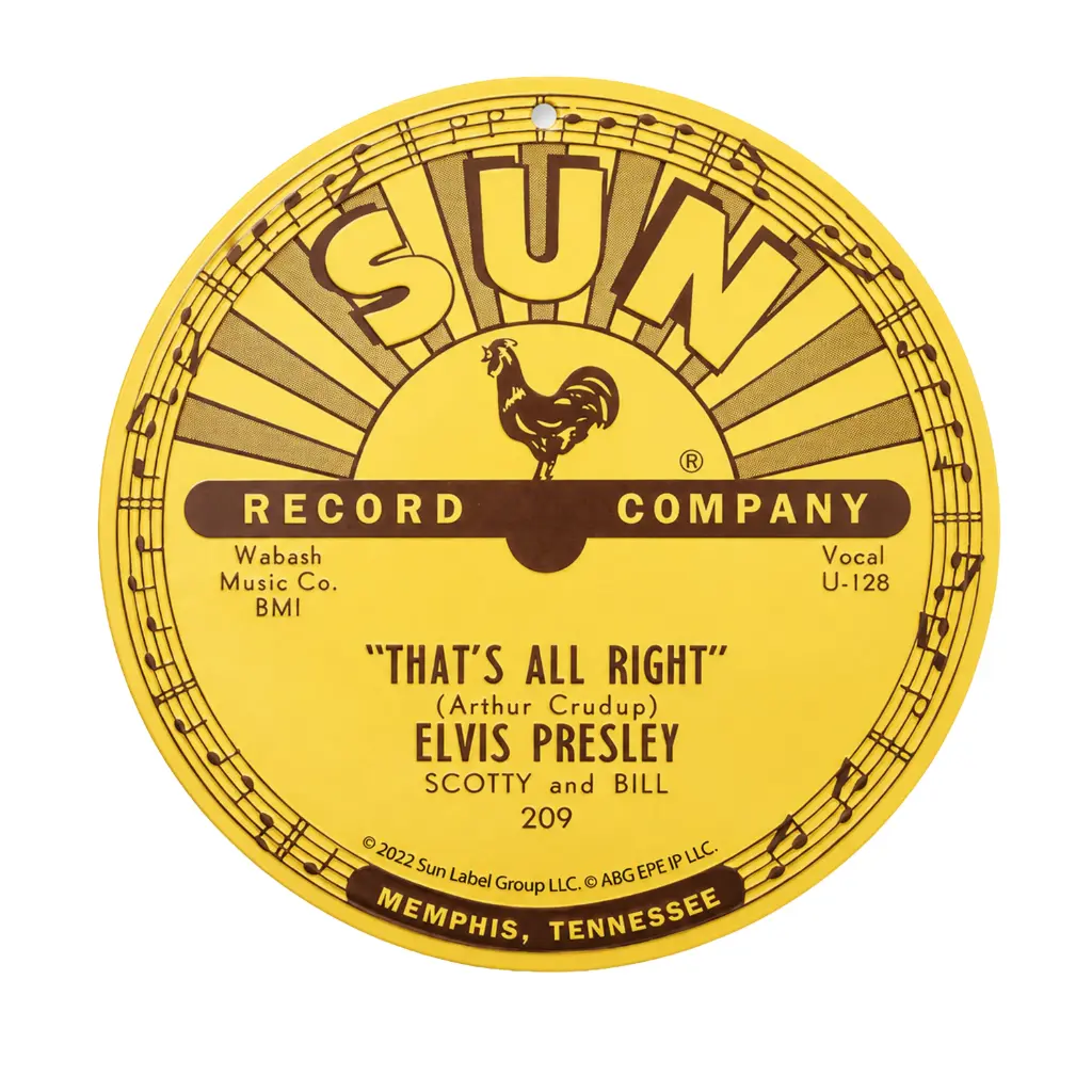[SRE6465] Sun Record Tin Sign - Elvis That's All Right