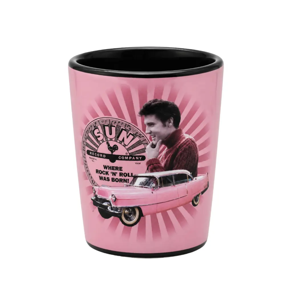 [SRE6559] Sun Record Shot Glass - Elvis Pink