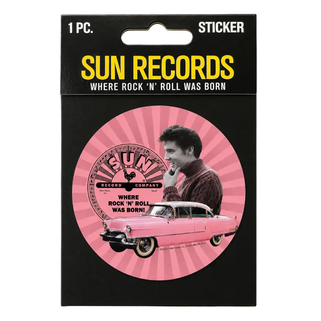 [SRE6560] Sun Record Sticker - Elvis Pink