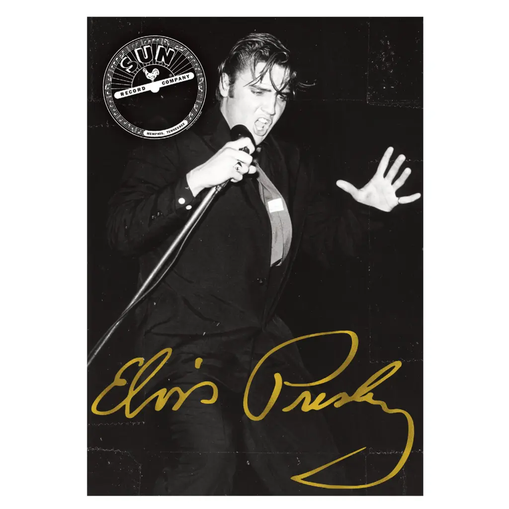 Sun Record Postcards - Elvis Gold Signature - Pack of 50