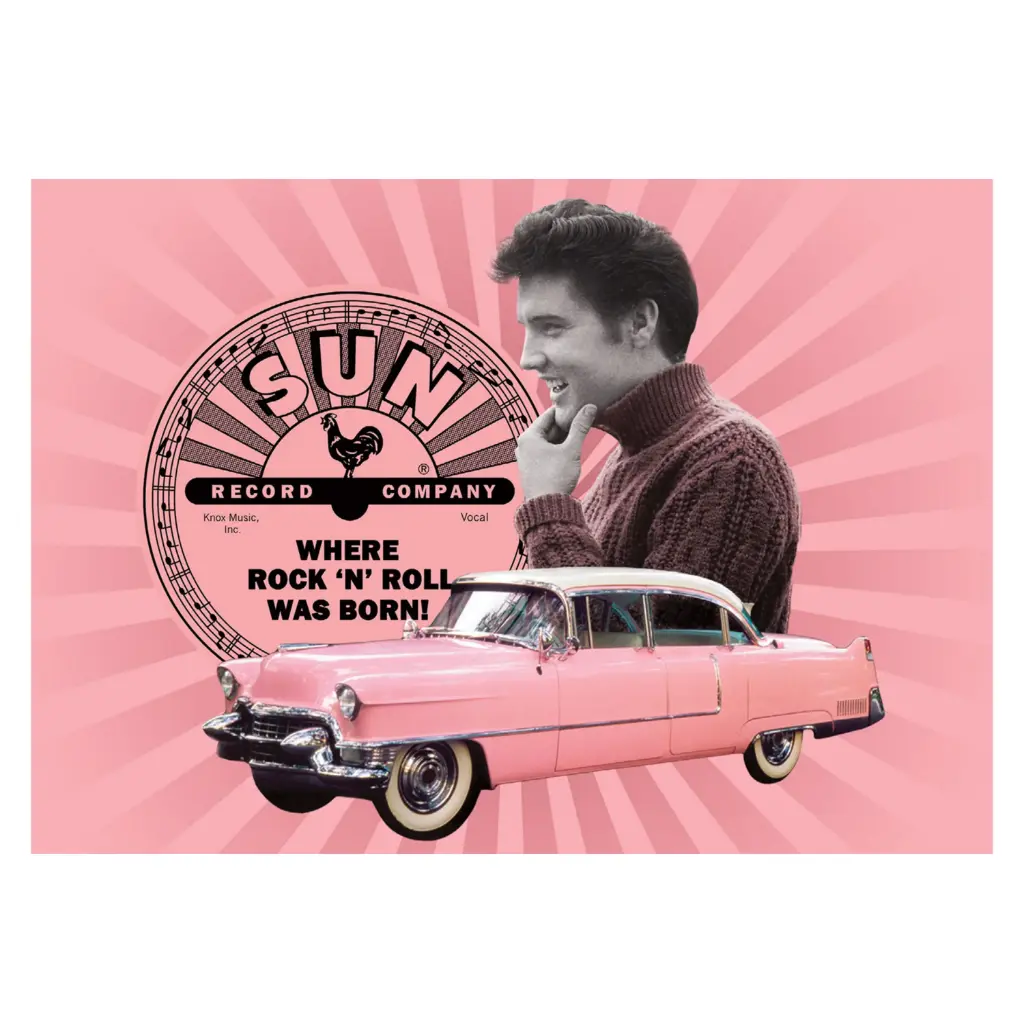 Sun Record Postcards - Elvis Pink - Pack of 50