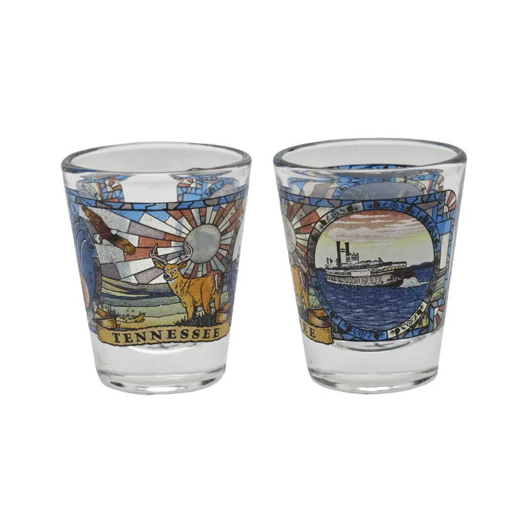 [T3661] Tennessee Shot Glass - Stained Glass