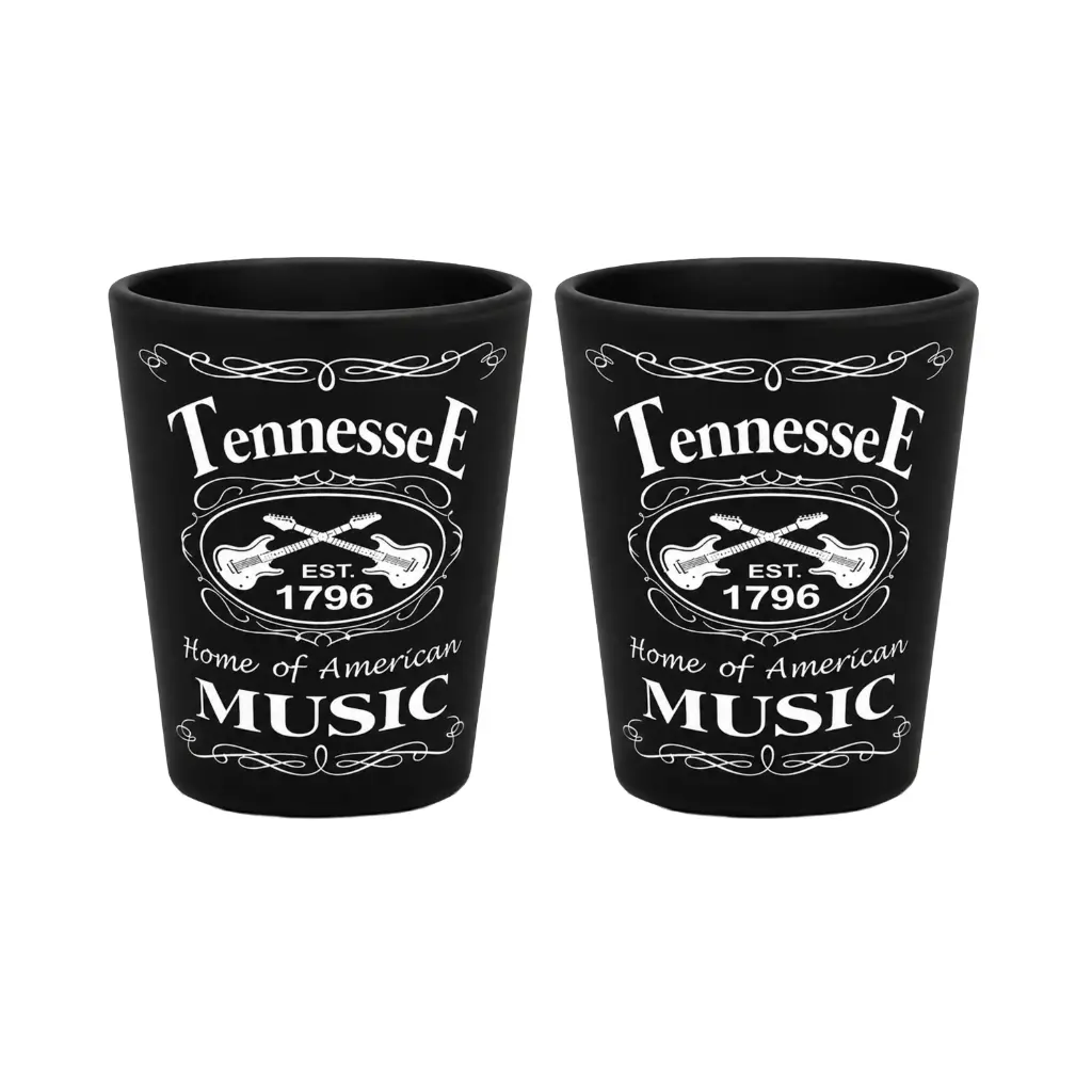 [T6212] Tennessee Shot Glass - Blk & Wht Est.