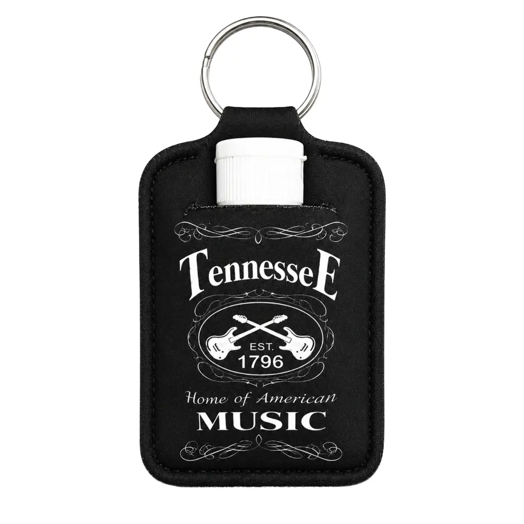 Tennessee Keychain w/Multiuse Pouch - Blk&Wht