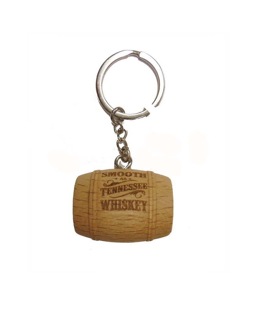 [T6450] Tennessee Keychain - Whiskey Wood Barrel