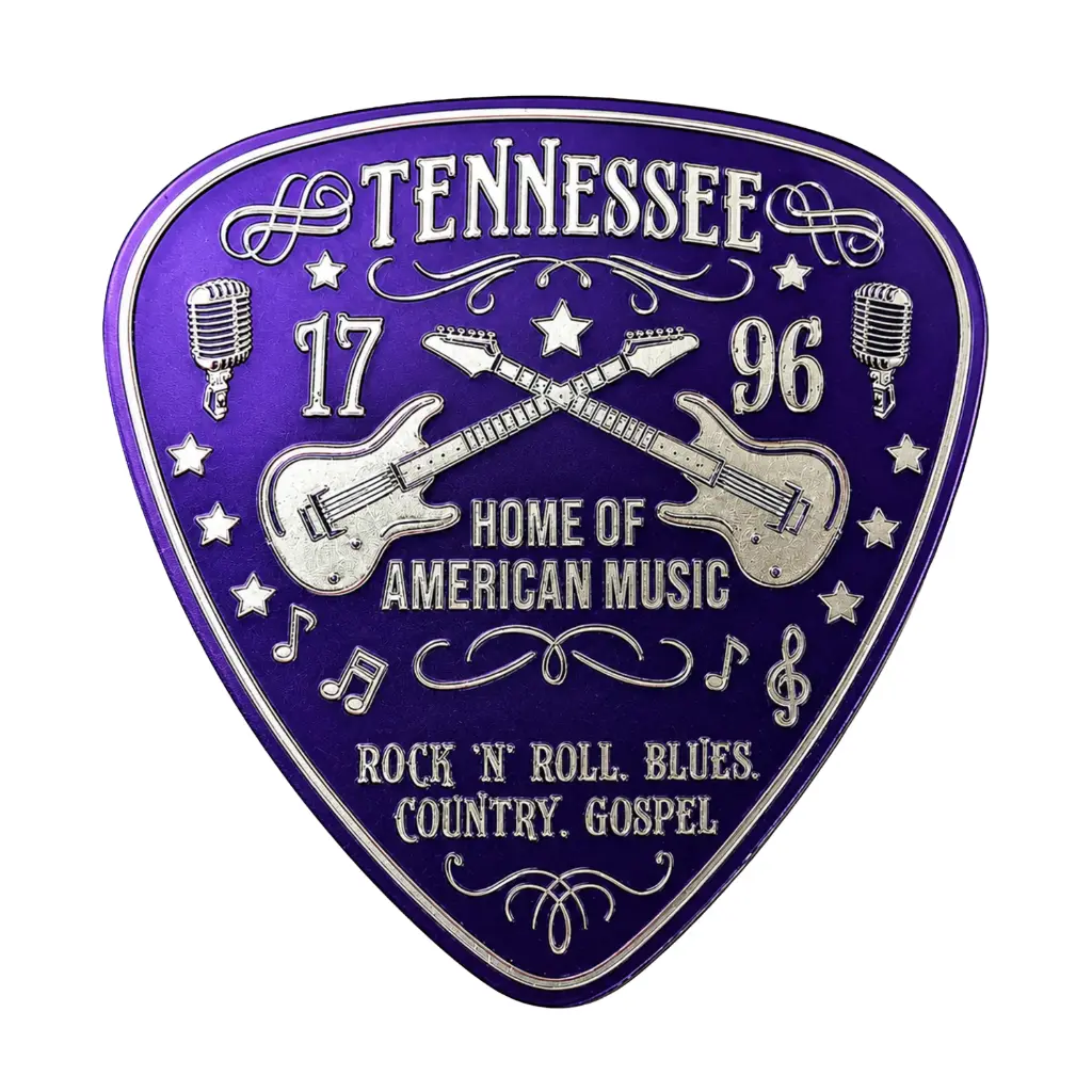 Tennessee Magnet - Foil Guitar Pick Large