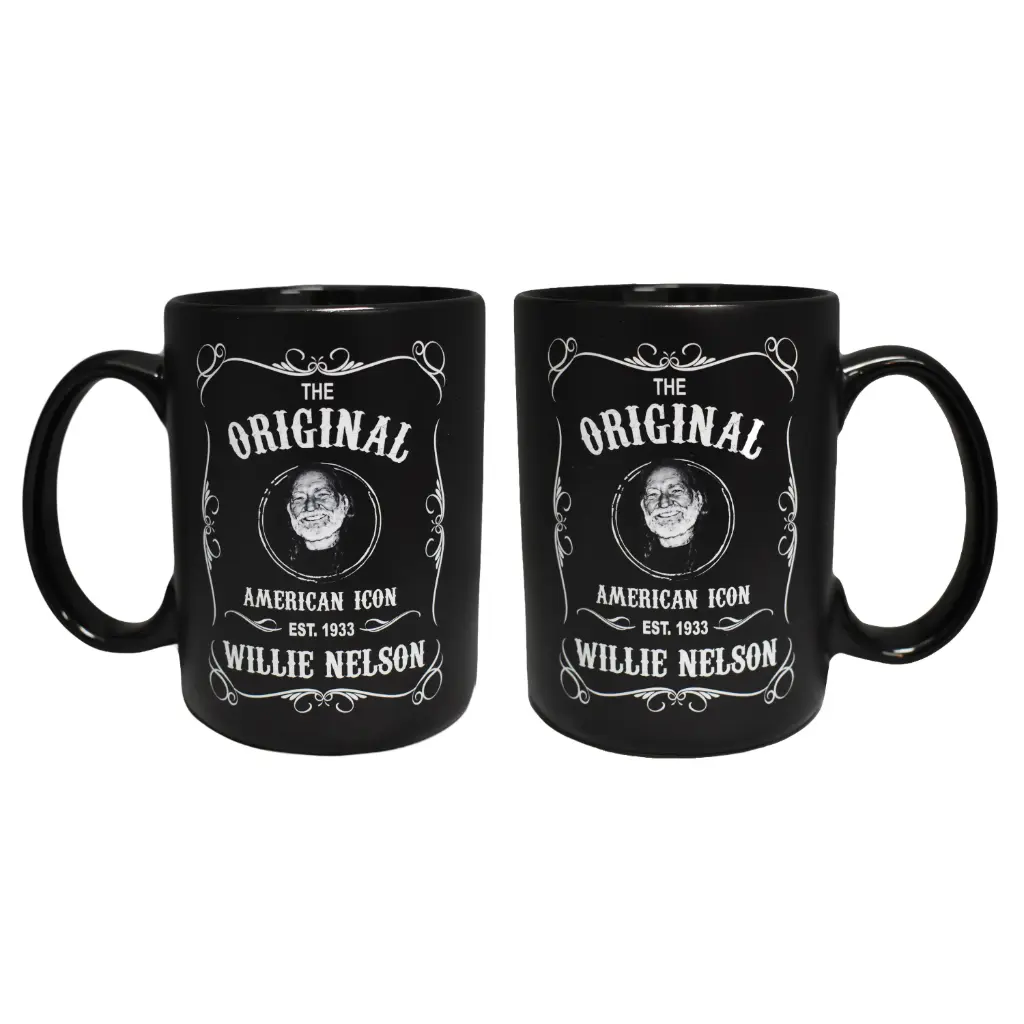 [W6031] Willie Nelson Mug - Black & White Established